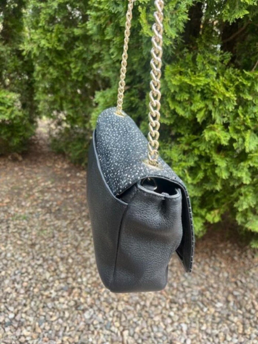 Karl Lagerfeld Paris Tweed Shoulder Bag EUC 12 x 8 - Picture 4 of 7